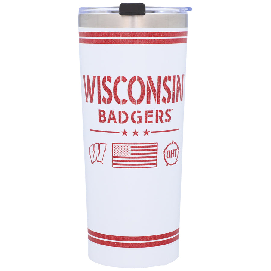 Wisconsin Badgers 24oz. OHT Military Appreciation Tumbler