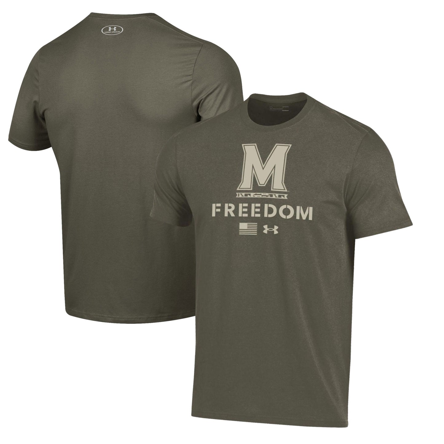 Men's Under Armour  Olive Maryland Terrapins Freedom Performance T-Shirt