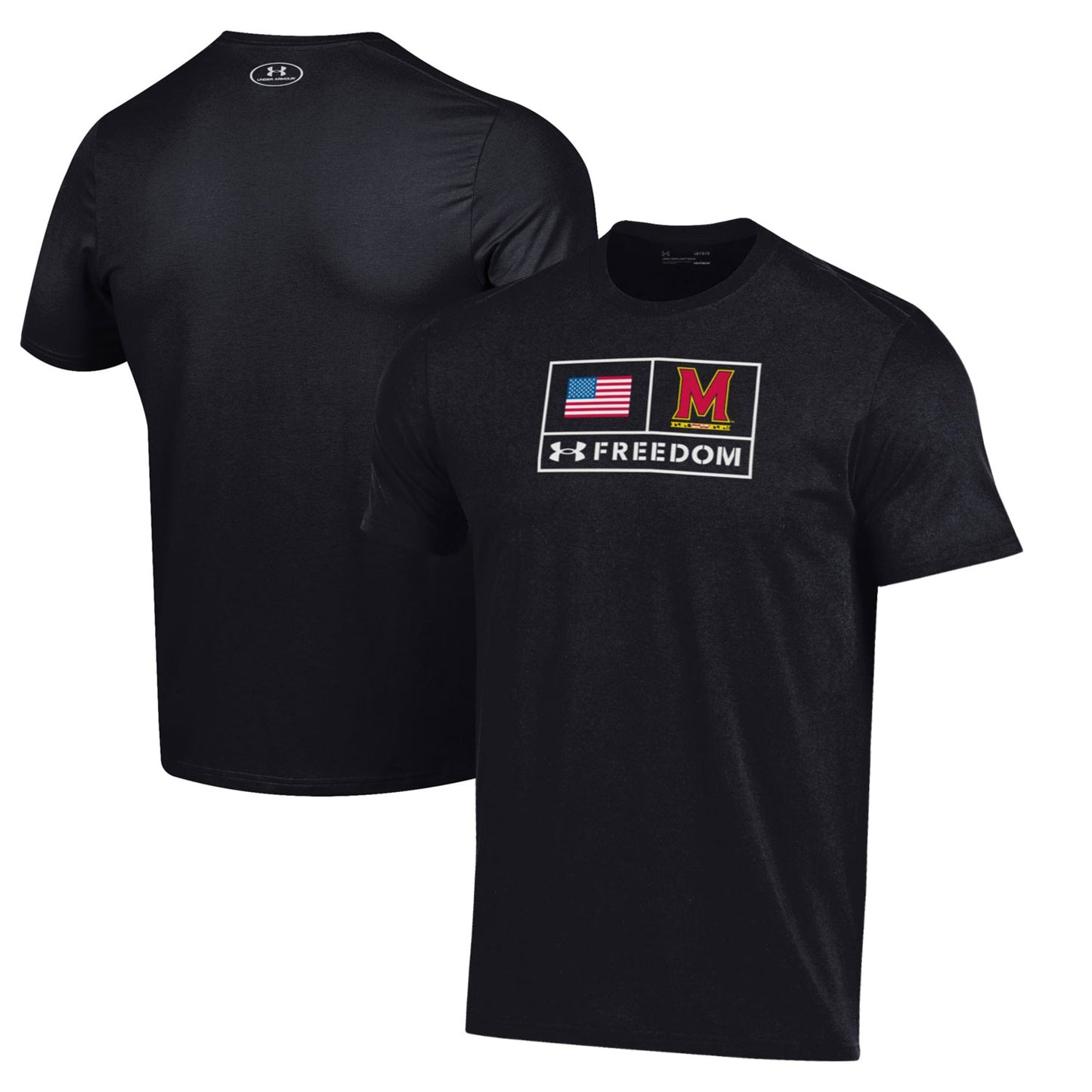 Men's Under Armour  Black Maryland Terrapins Freedom Performance T-Shirt