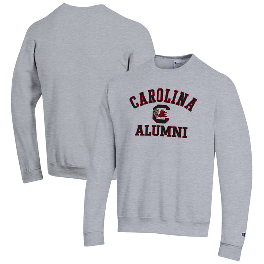 Men's Champion  Gray South Carolina Gamecocks Alumni Logo Arch Pullover Sweatshirt