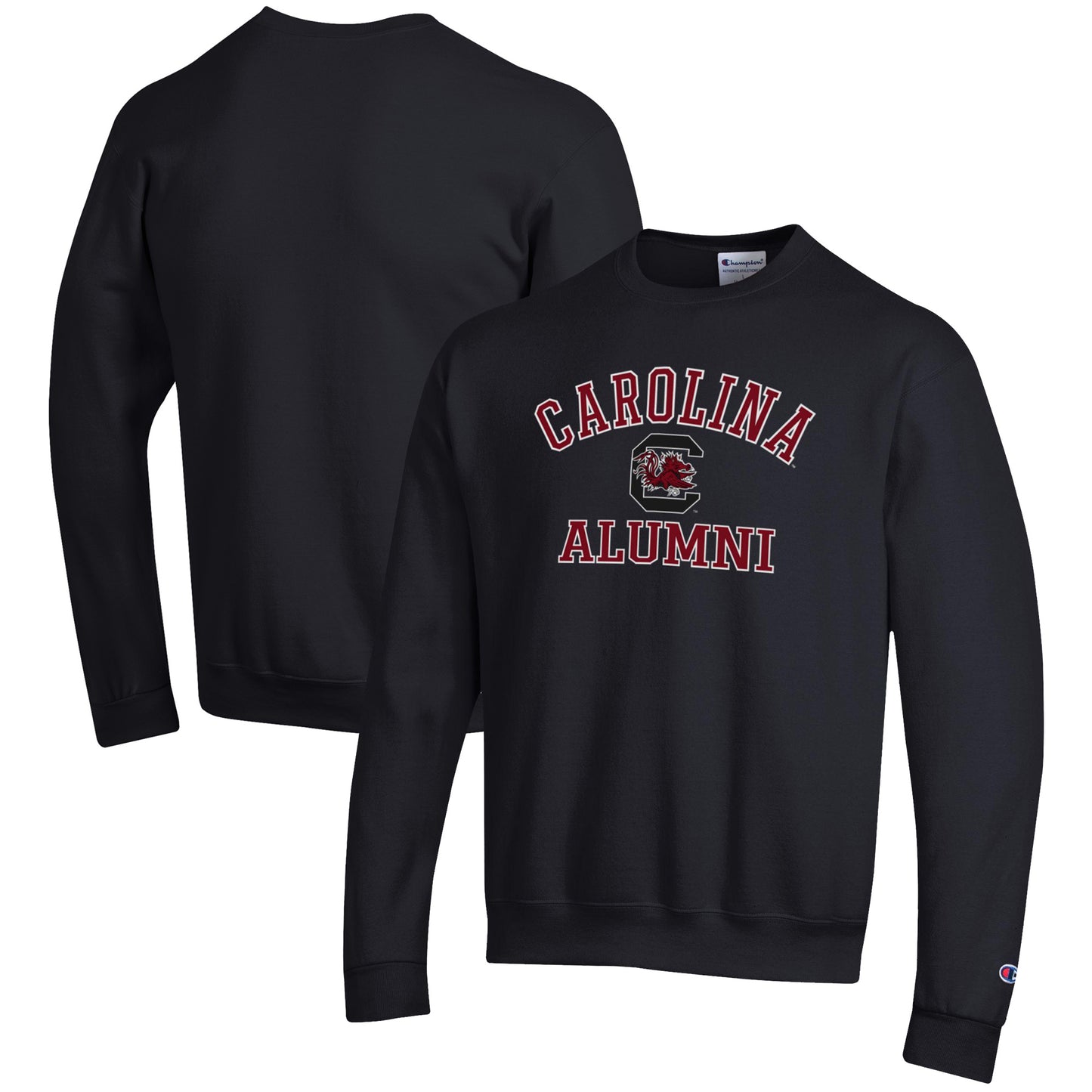 Men's Champion  Black South Carolina Gamecocks Alumni Logo Arch Pullover Sweatshirt