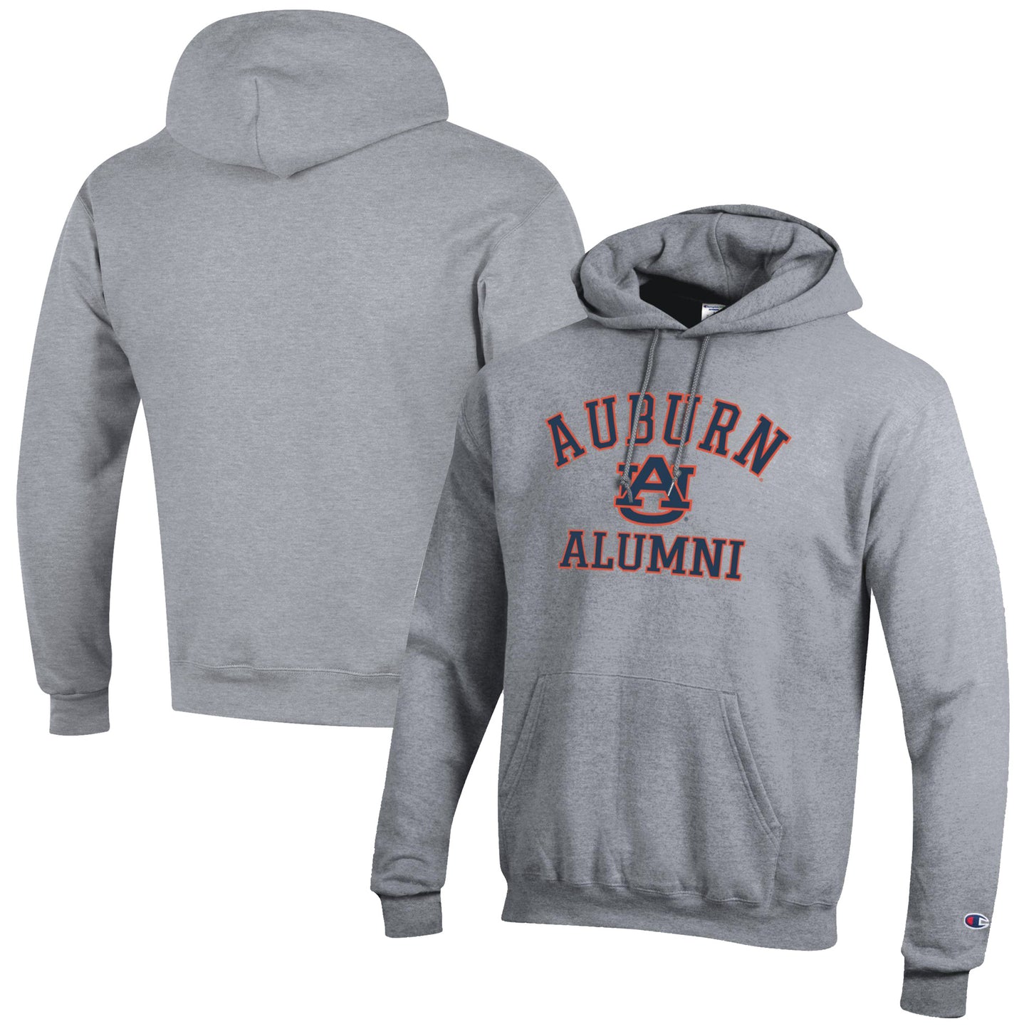 Men's Champion  Gray Auburn Tigers Alumni Logo Pullover Hoodie