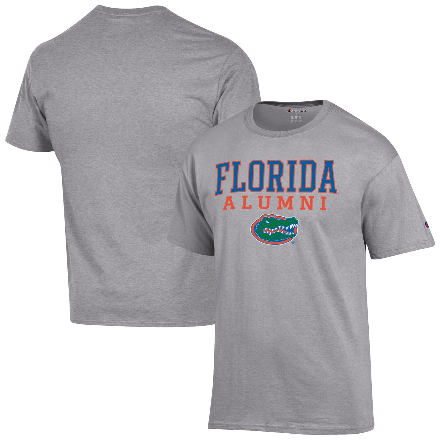 Men's Champion  Gray Florida Gators Alumni Logo Stack T-Shirt