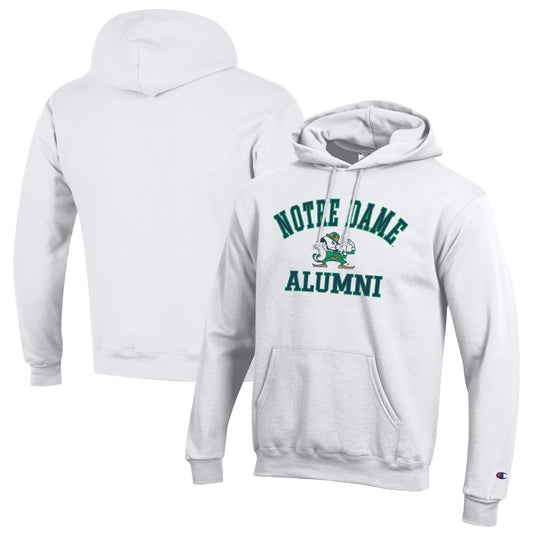 Men's Champion  White Notre Dame Fighting Irish Alumni Logo Pullover Hoodie