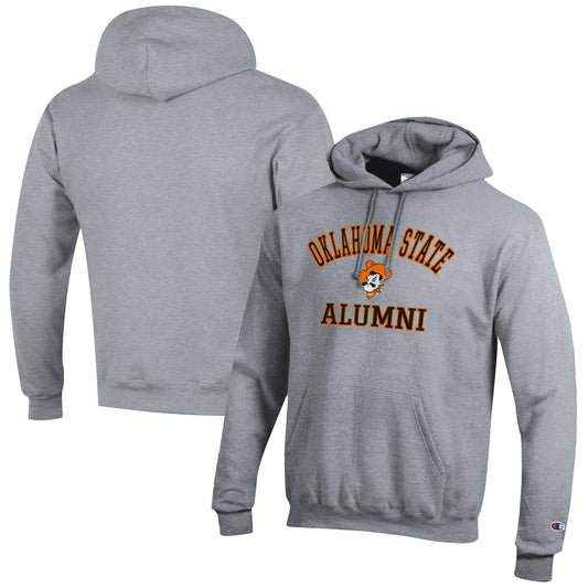 Men's Champion  Gray Oklahoma State Cowboys Alumni Logo Pullover Hoodie