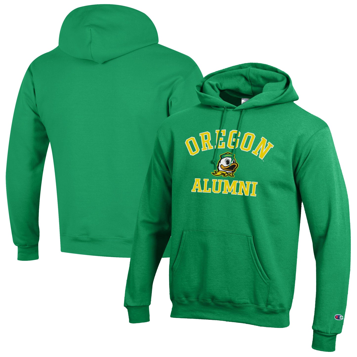 Men's Champion  Green Oregon Ducks Alumni Logo Pullover Hoodie