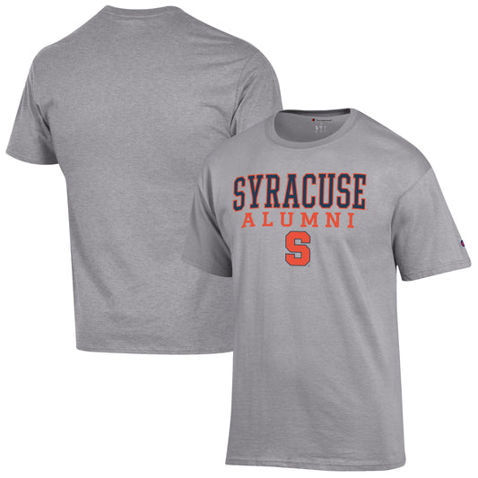 Men's Champion  Gray Syracuse Orange Alumni Logo Stack T-Shirt