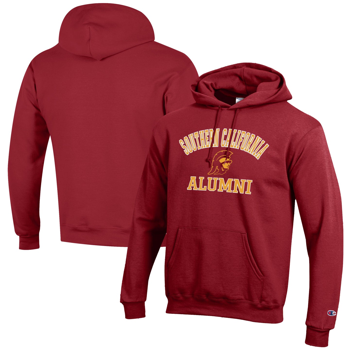 Men's Champion  Cardinal USC Trojans Alumni Logo Pullover Hoodie