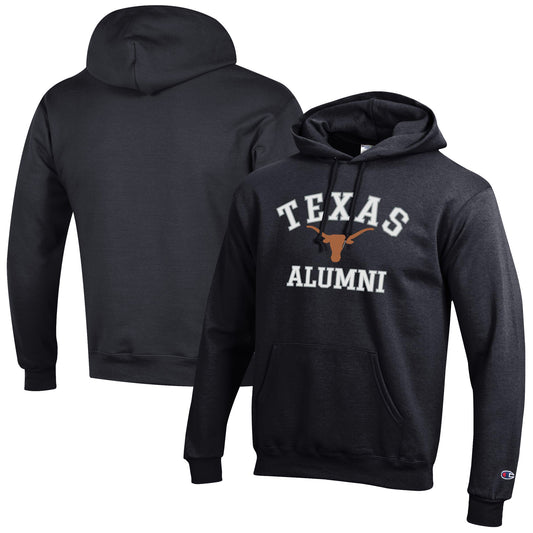 Men's Champion  Black Texas Longhorns Alumni Logo Pullover Hoodie