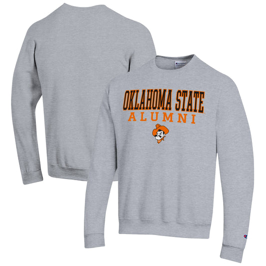 Men's Champion  Gray Oklahoma State Cowboys Alumni Logo Pullover Sweatshirt