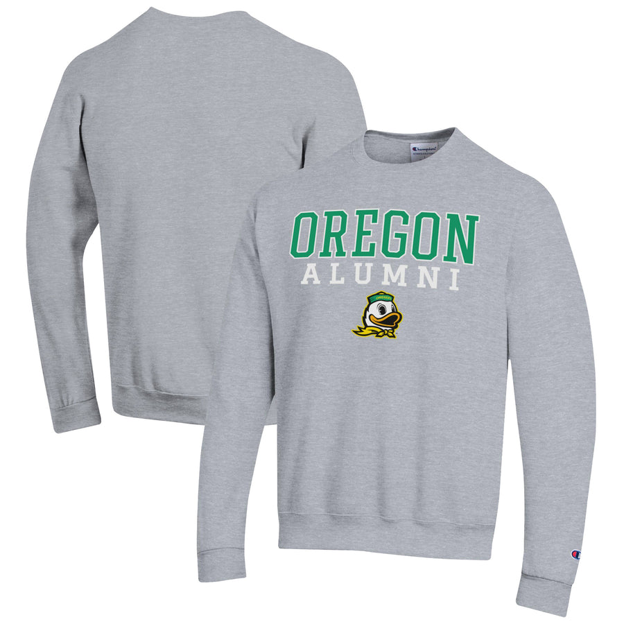 Men's Champion  Gray Oregon Ducks Alumni Logo Pullover Sweatshirt