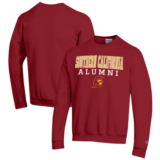 Men's Champion  Cardinal USC Trojans Alumni Logo Pullover Sweatshirt