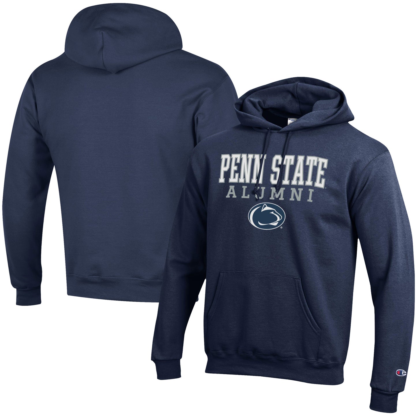 Men's Champion  Navy Penn State Nittany Lions Alumni Logo Stack Pullover Hoodie