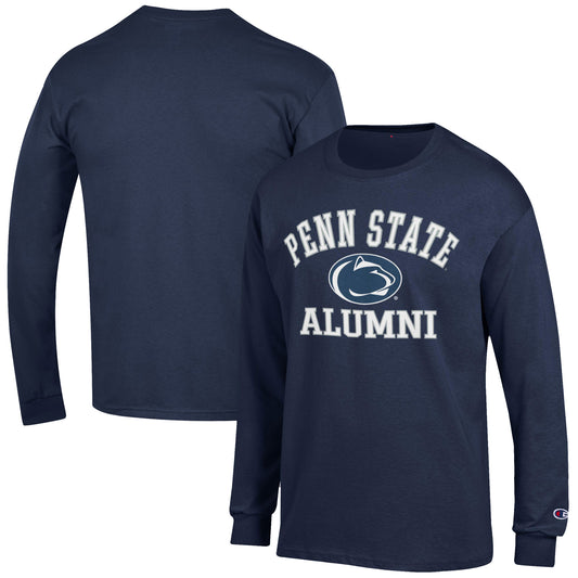 Men's Champion  Navy Penn State Nittany Lions Alumni Logo Long Sleeve T-Shirt