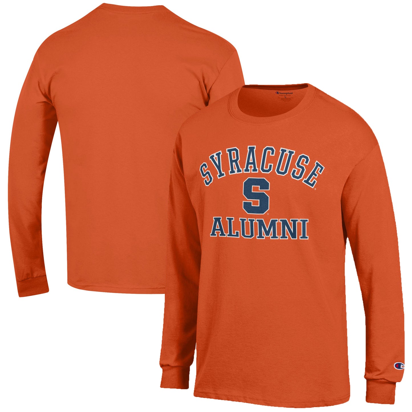 Men's Champion  Orange Syracuse Orange Alumni Logo Long Sleeve T-Shirt