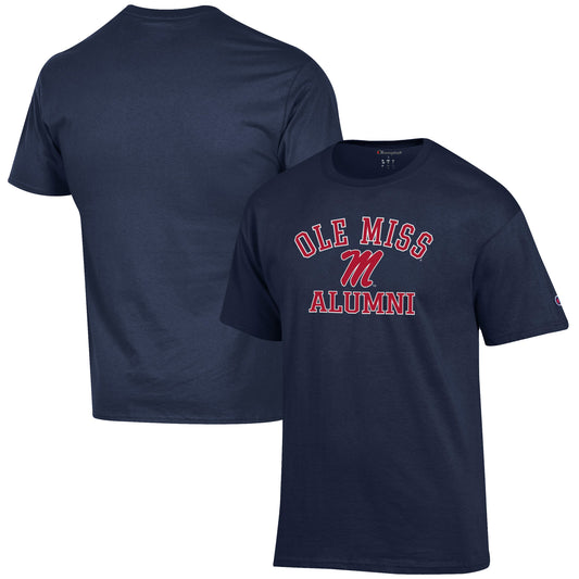 Men's Champion  Navy Ole Miss Rebels Alumni Logo T-Shirt