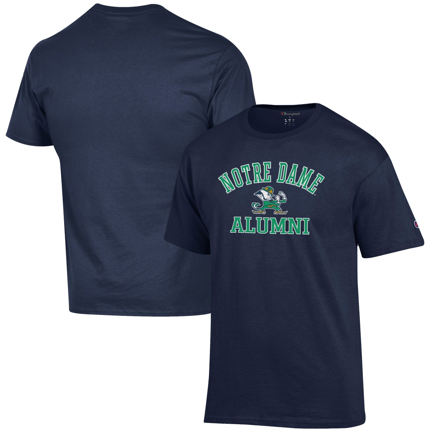 Men's Champion  Navy Notre Dame Fighting Irish Alumni Logo T-Shirt