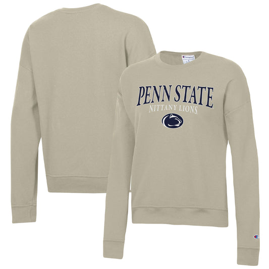 Women's Champion Tan Penn State Nittany Lions Powerblend Pullover Sweatshirt