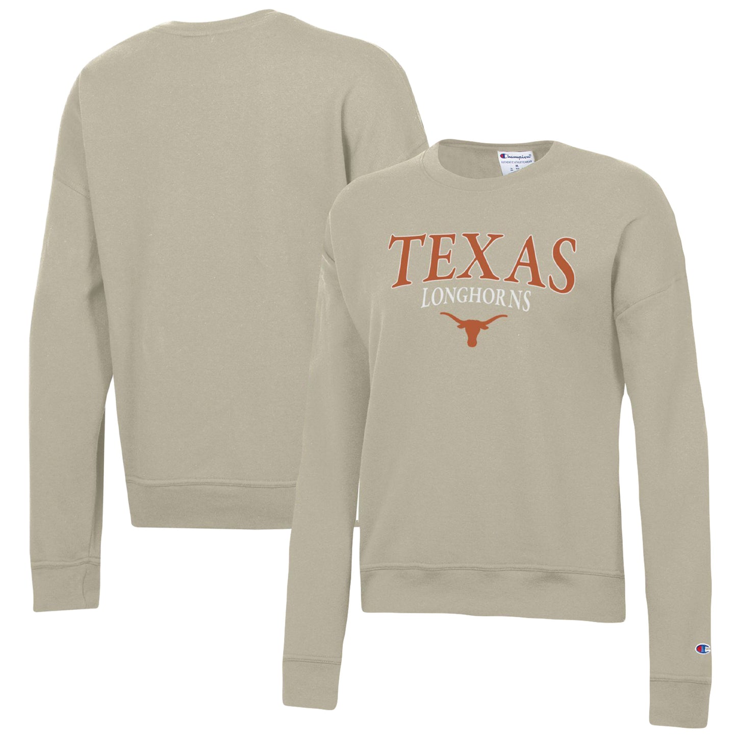 Women's Champion Tan Texas Longhorns Powerblend Pullover Sweatshirt