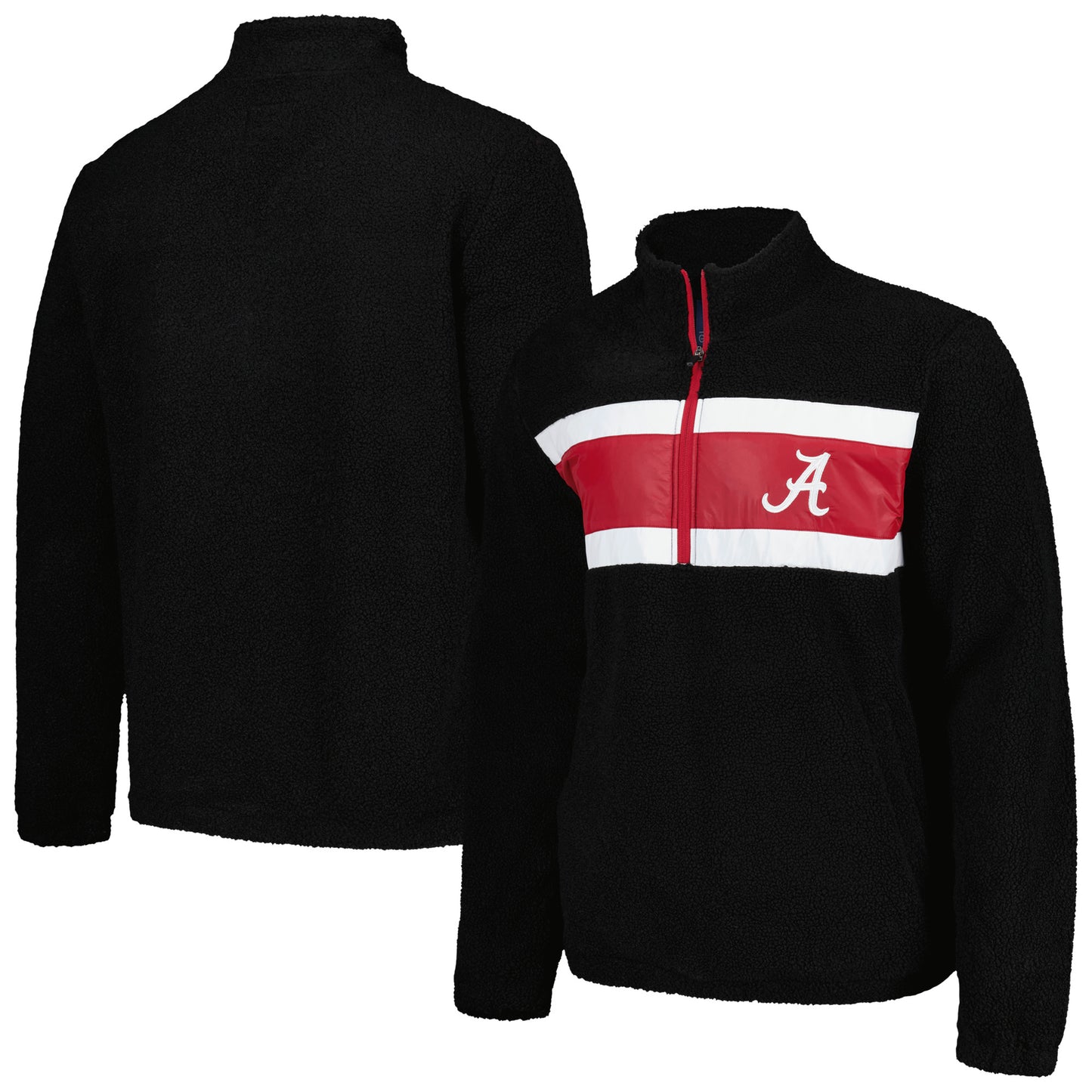 Men's G-III Sports by Carl Banks Black Alabama Crimson Tide Pinch Runner Half-Zip Top