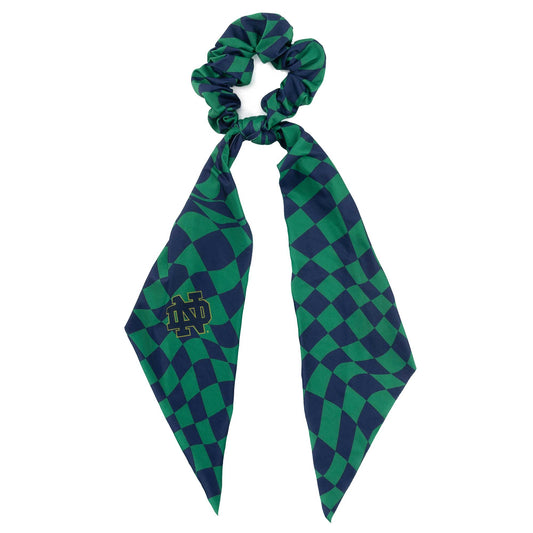 ZooZatz Notre Dame Fighting Irish Checkered Scrunchie Scarf