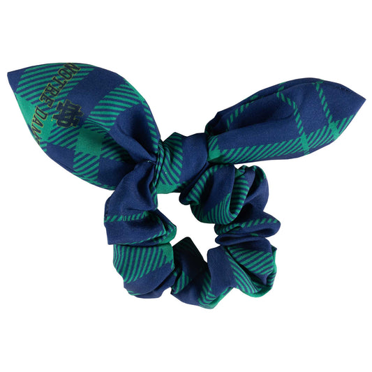 ZooZatz Notre Dame Fighting Irish Plaid Scrunchie with Bow