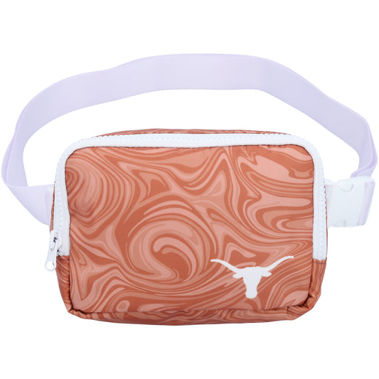 Women's ZooZatz Texas Longhorns Swirly Belt Adjustable Fanny Pack Bag