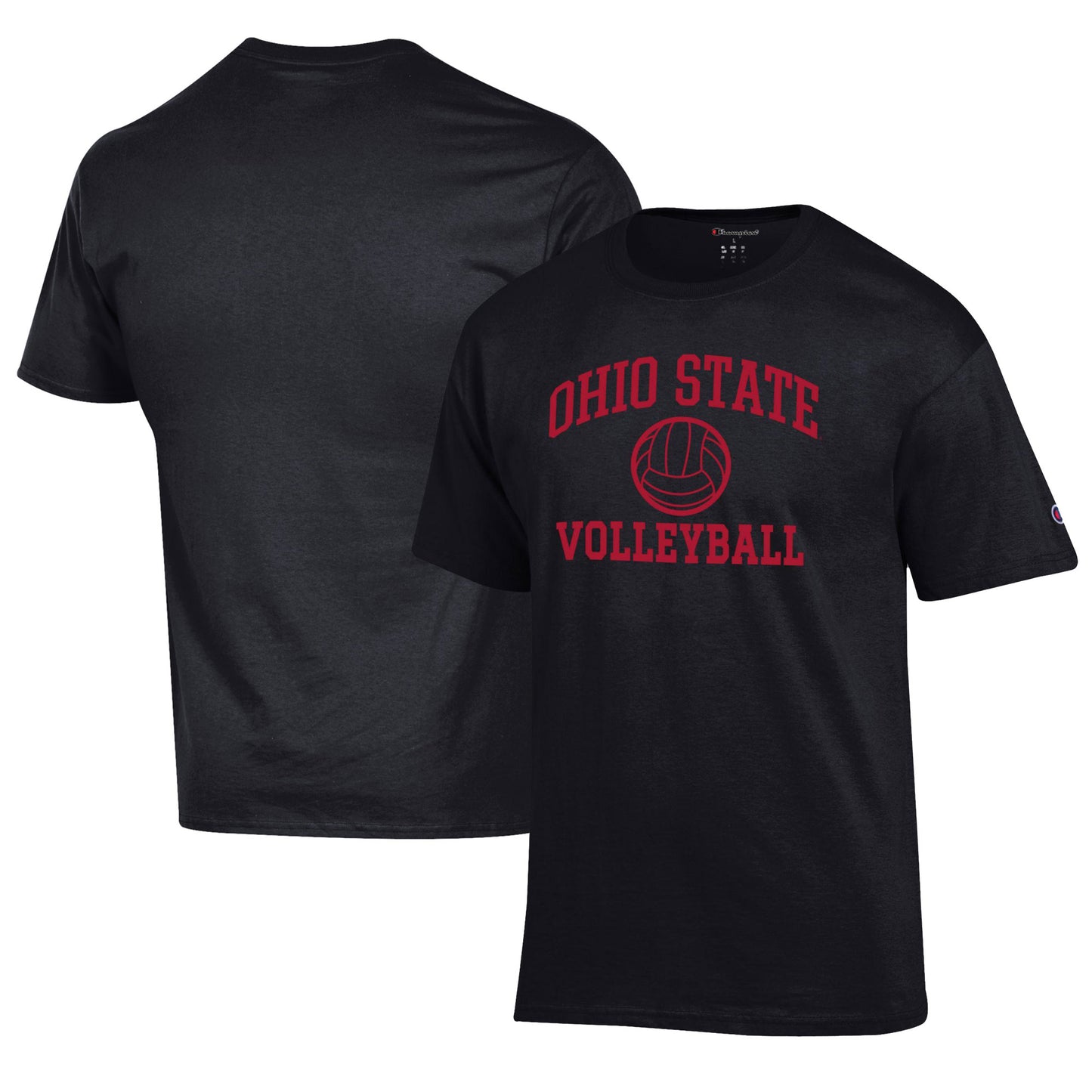 Men's Champion Black Ohio State Buckeyes Volleyball Icon T-Shirt