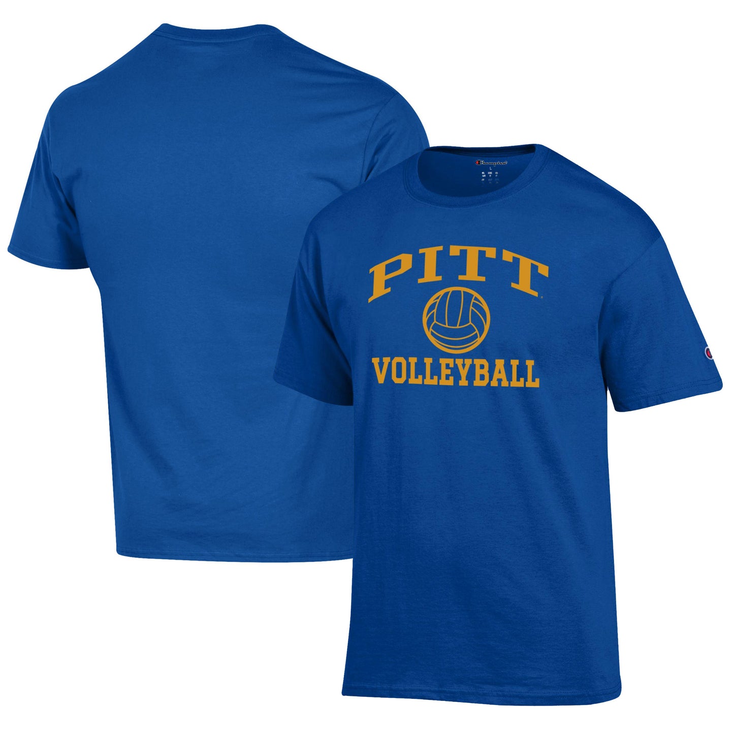 Men's Champion Royal Pitt Panthers Volleyball Icon T-Shirt