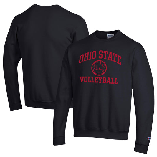 Men's Champion Black Ohio State Buckeyes Volleyball Icon Pullover Sweatshirt