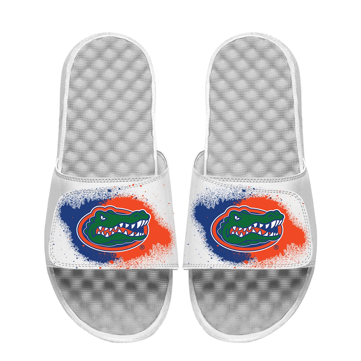 Youth ISlide  White Florida Gators Spray Paint Slide Sandals