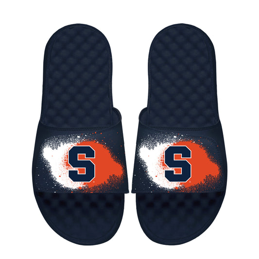 Youth ISlide  Navy Syracuse Orange Spray Paint Slide Sandals