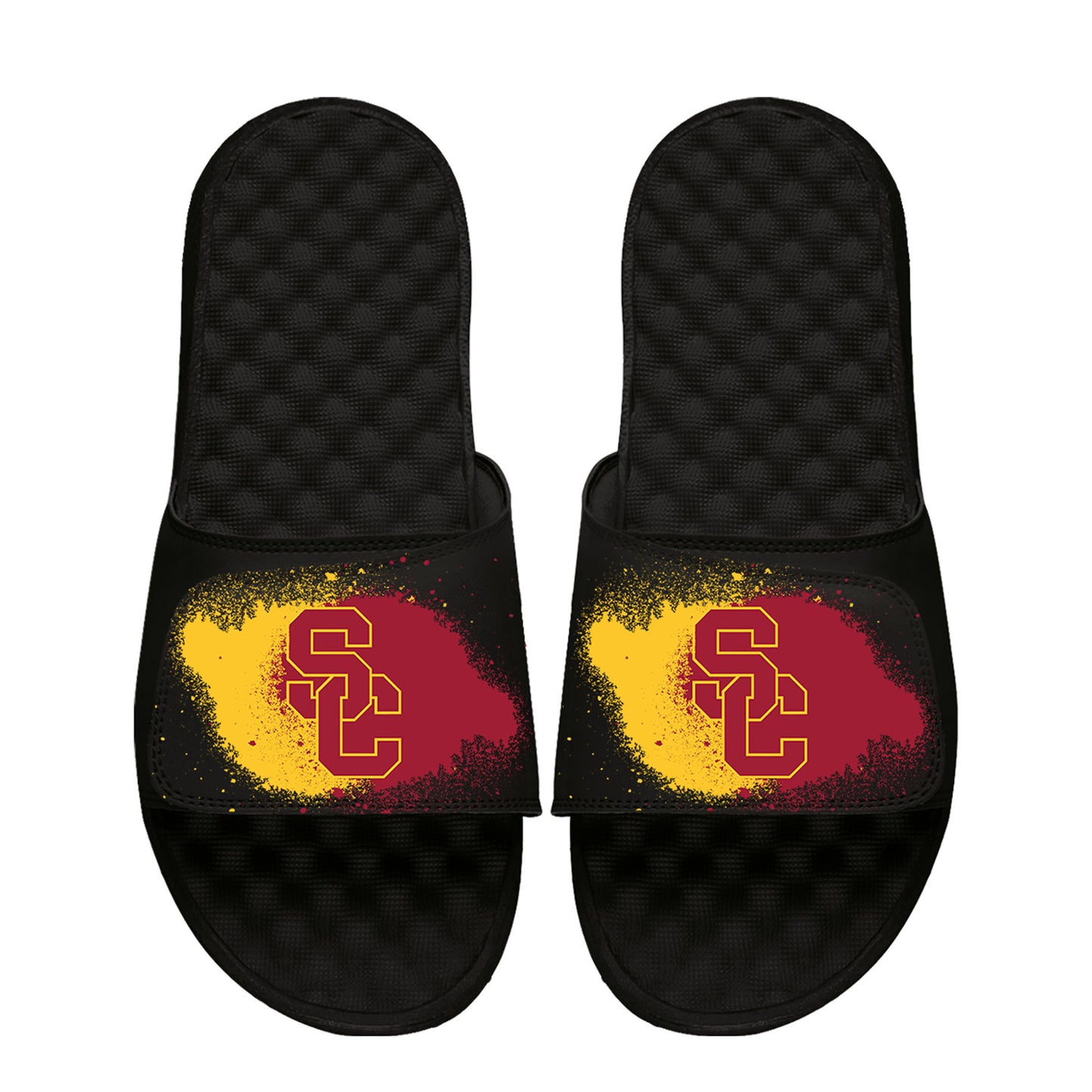 Youth ISlide  Black USC Trojans Spray Paint Slide Sandals