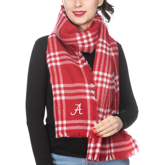 Women's ZooZatz Alabama Crimson Tide Plaid Blanket Scarf