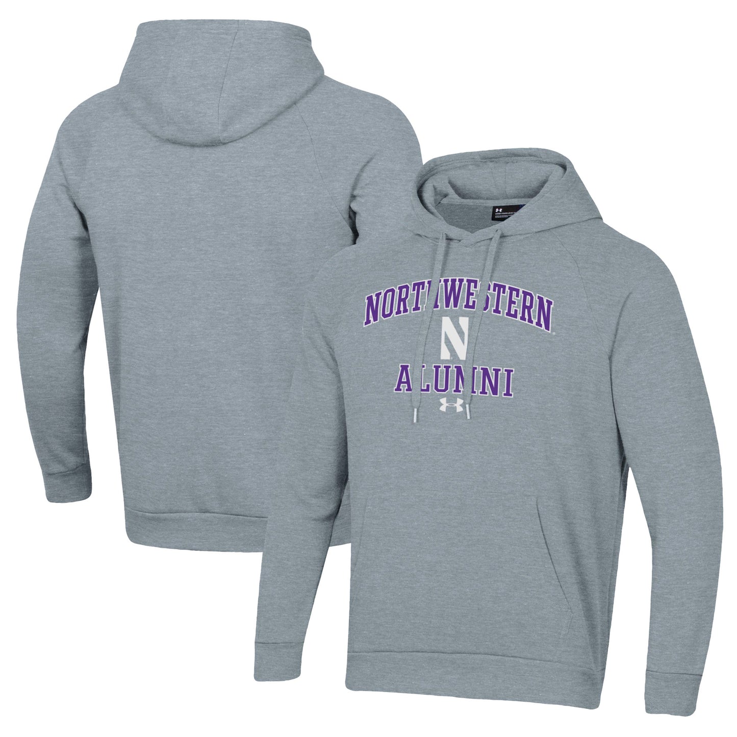 Men's Under Armour  Gray Northwestern Wildcats Alumni All Day Pullover Hoodie