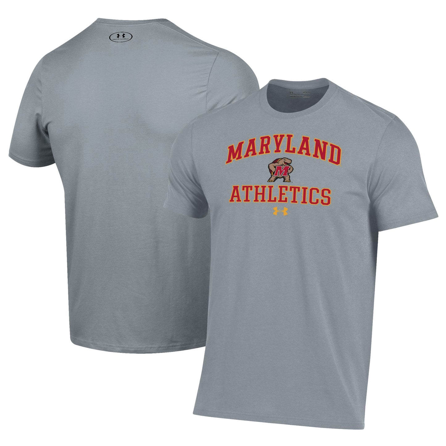 Men's Under Armour  Gray Maryland Terrapins Athletics Performance T-Shirt