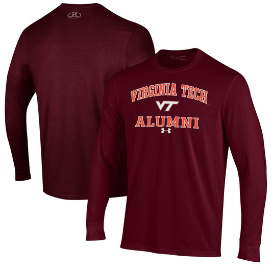 Men's Under Armour  Maroon Virginia Tech Hokies Alumni Performance Long Sleeve T-Shirt