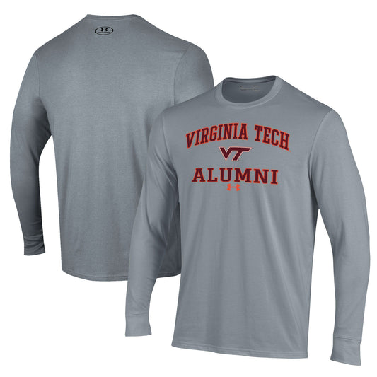 Men's Under Armour  Gray Virginia Tech Hokies Alumni Performance Long Sleeve T-Shirt