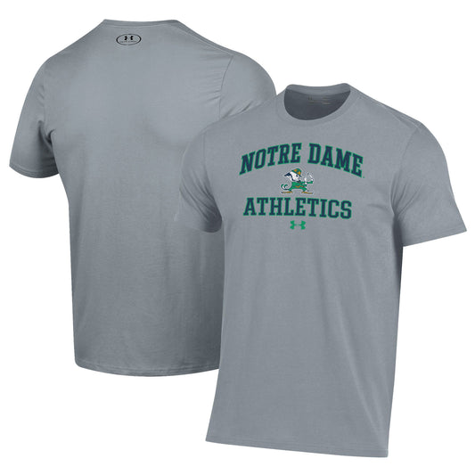 Men's Under Armour  Gray Notre Dame Fighting Irish Athletics Performance T-Shirt