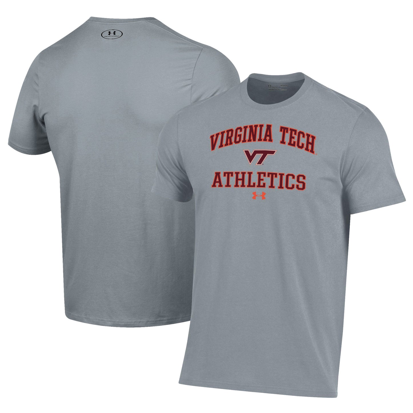 Men's Under Armour  Gray Virginia Tech Hokies Athletics Performance T-Shirt