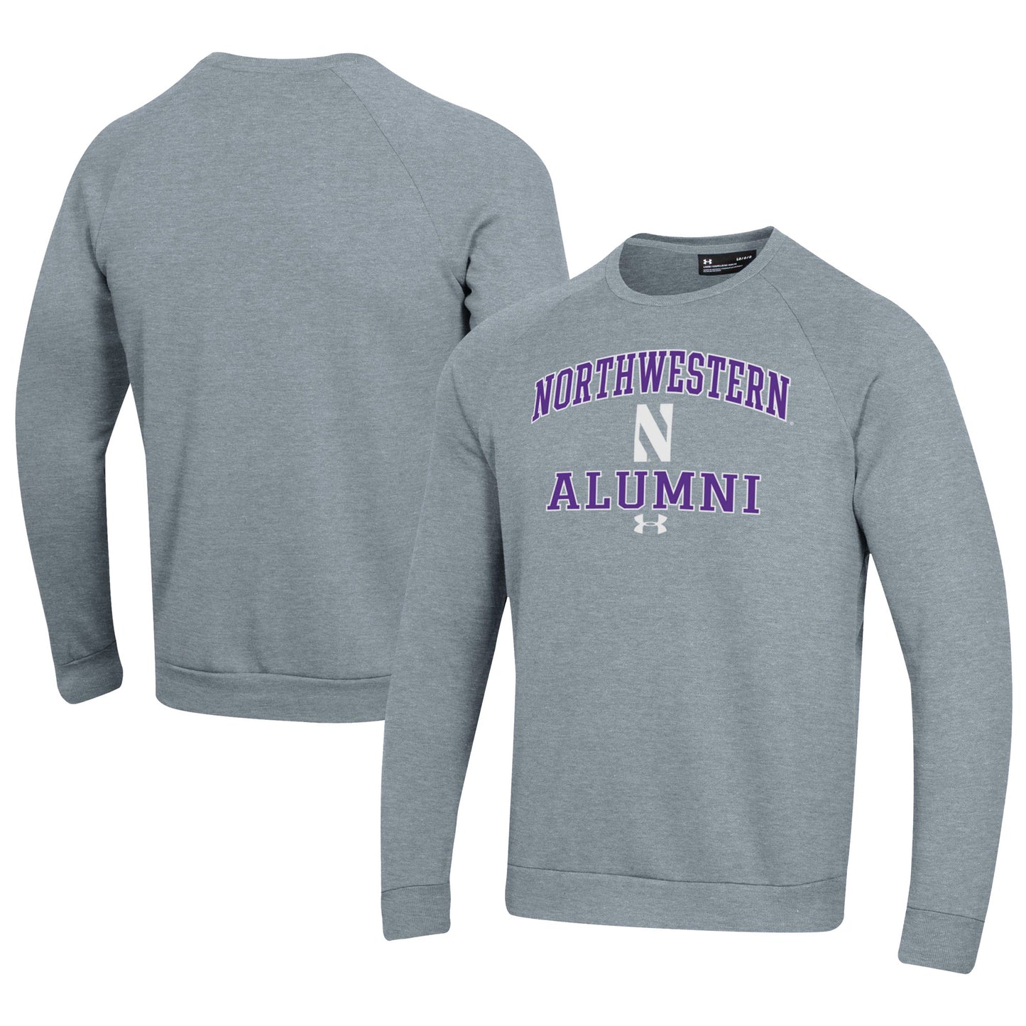 Men's Under Armour  Gray Northwestern Wildcats Alumni All Day Pullover Sweatshirt