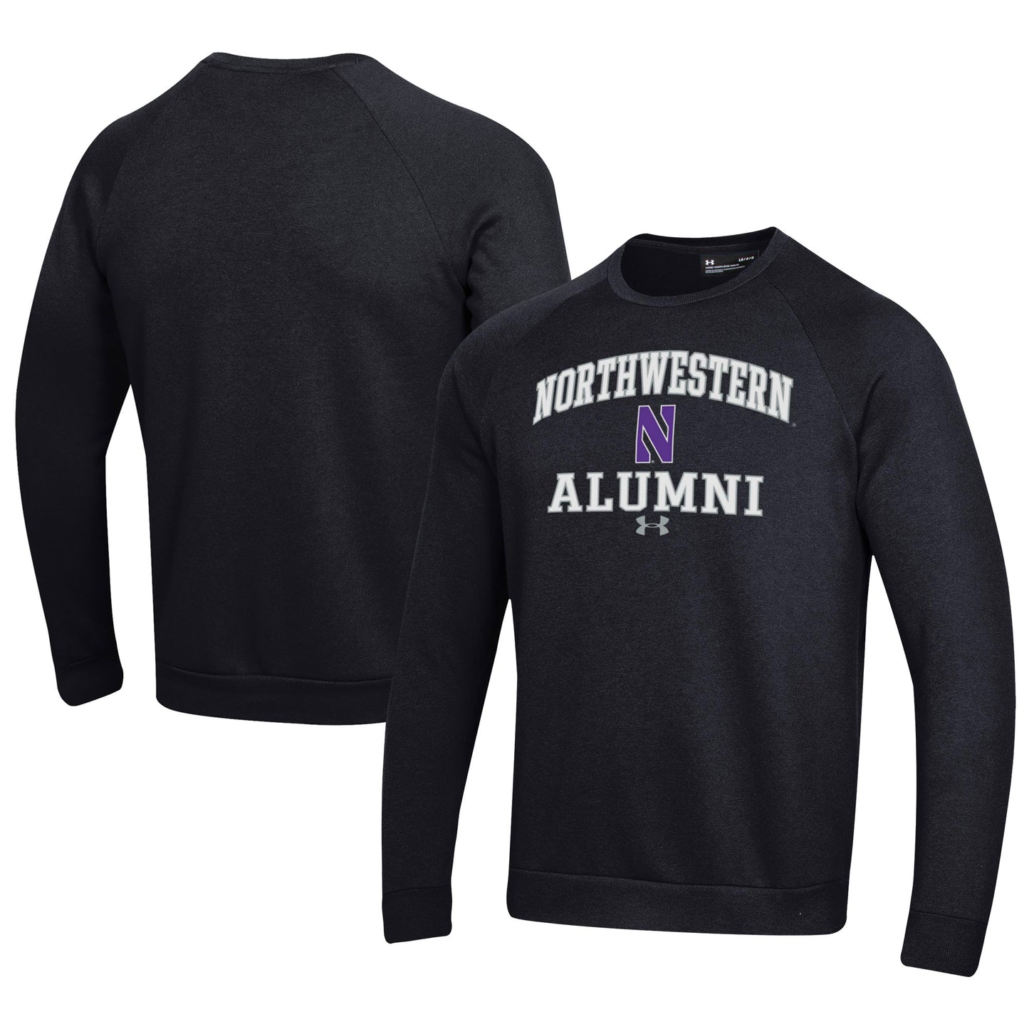 Men's Under Armour  Black Northwestern Wildcats Alumni All Day Pullover Sweatshirt