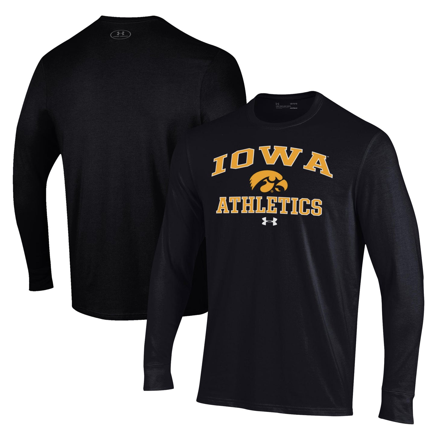 Men's Under Armour  Black Iowa Hawkeyes Athletics Performance Long Sleeve T-Shirt