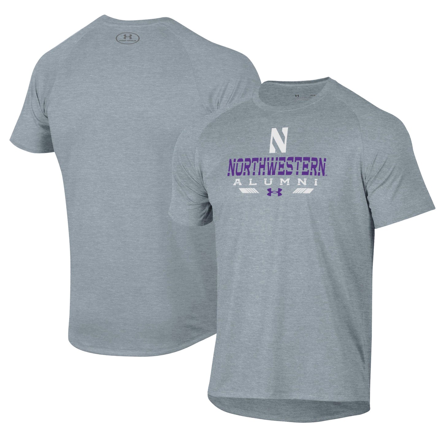 Men's Under Armour  Gray Northwestern Wildcats Alumni Tech T-Shirt