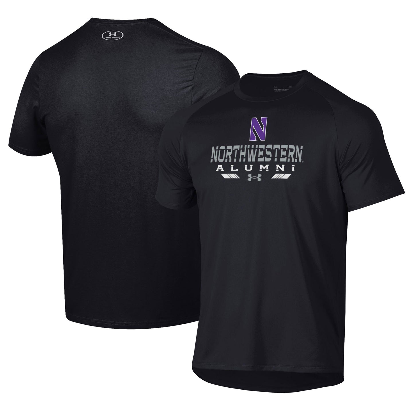 Men's Under Armour  Black Northwestern Wildcats Alumni Tech T-Shirt