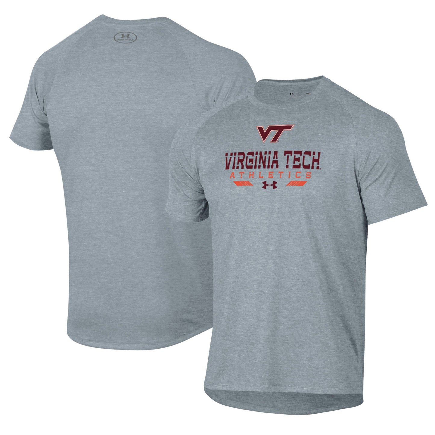 Men's Under Armour  Gray Virginia Tech Hokies Athletics Tech T-Shirt