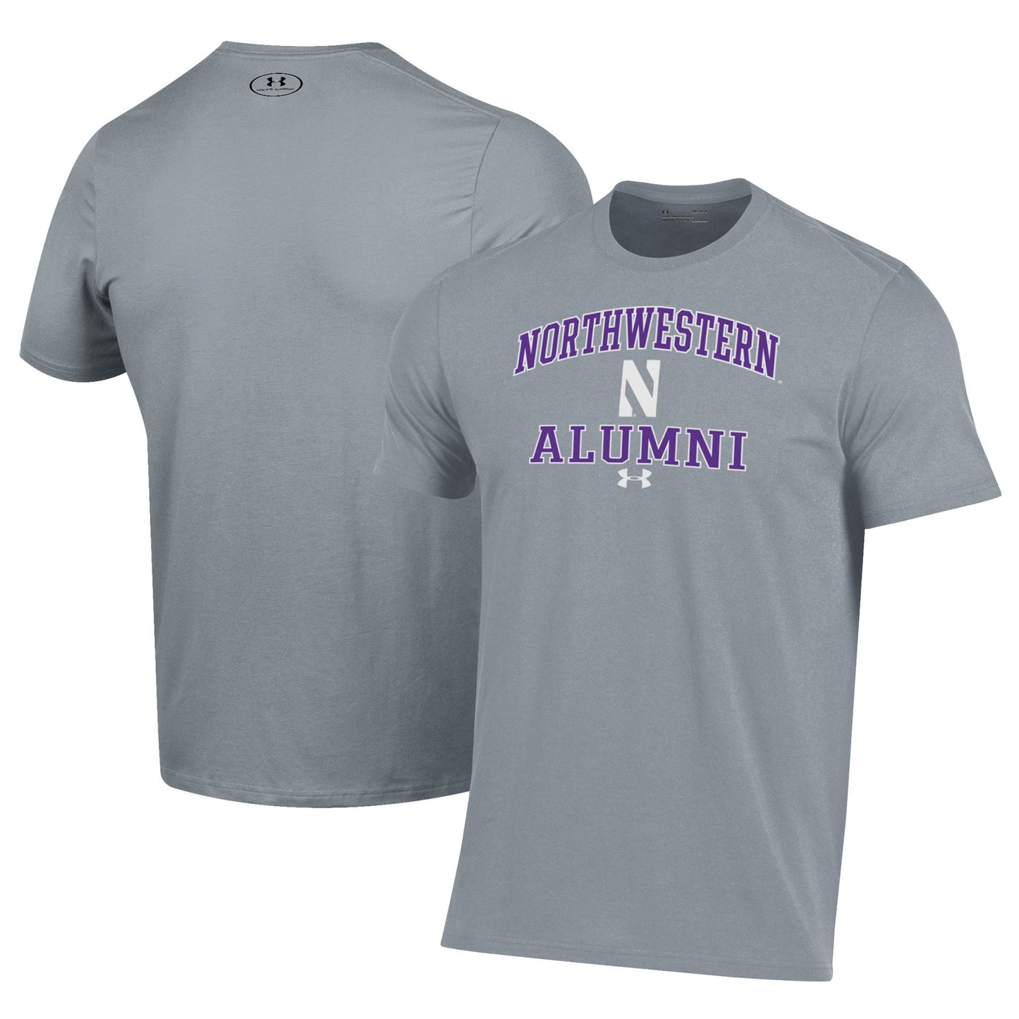 Men's Under Armour  Gray Northwestern Wildcats Alumni Performance T-Shirt