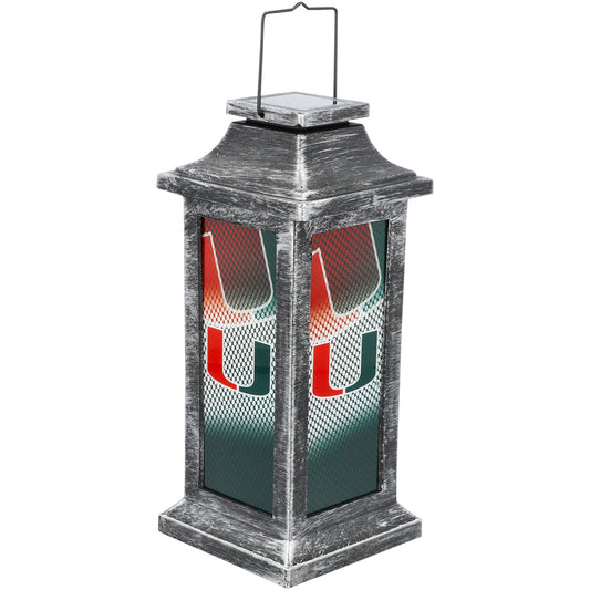 Miami Hurricanes Solar Garden Lantern