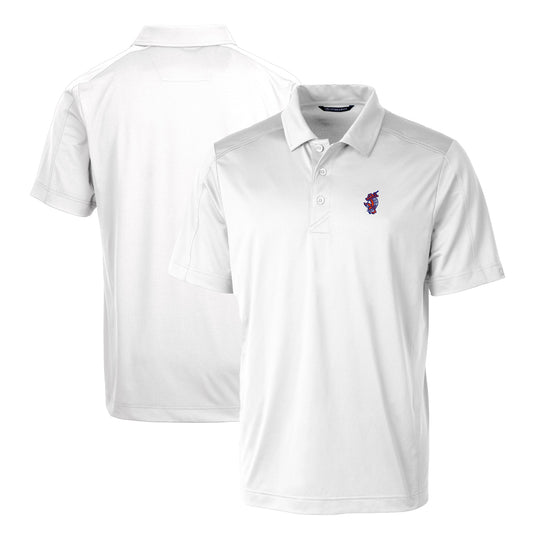 Men's Cutter & Buck  White Florida Gators Swinging Gator Big & Tall Prospect Textured Stretch Polo