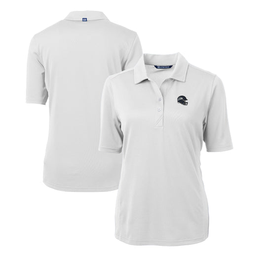 Women's Cutter & Buck  White Seattle Seahawks Helmet Logo DryTec Virtue Eco Pique Recycled Polo